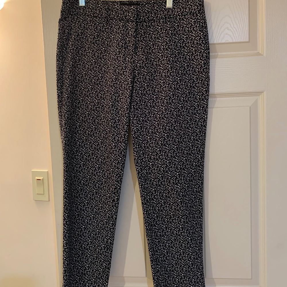 Cynthia Rowley Black/White Print Crop Pants sz 6